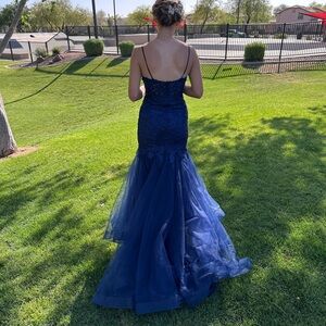 Elegant Navy Blue mermaid style Gown